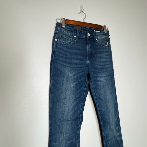 Blank NYC The Hoyt High Rise Mini Flare Jeans Blue Denim NWT Size 26 - Picture 3 of 9